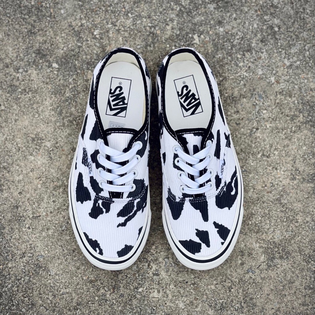 VANS Giày Vải Canvas Phối Họa Tiết Da Bò Độc Đáo Cá Tính