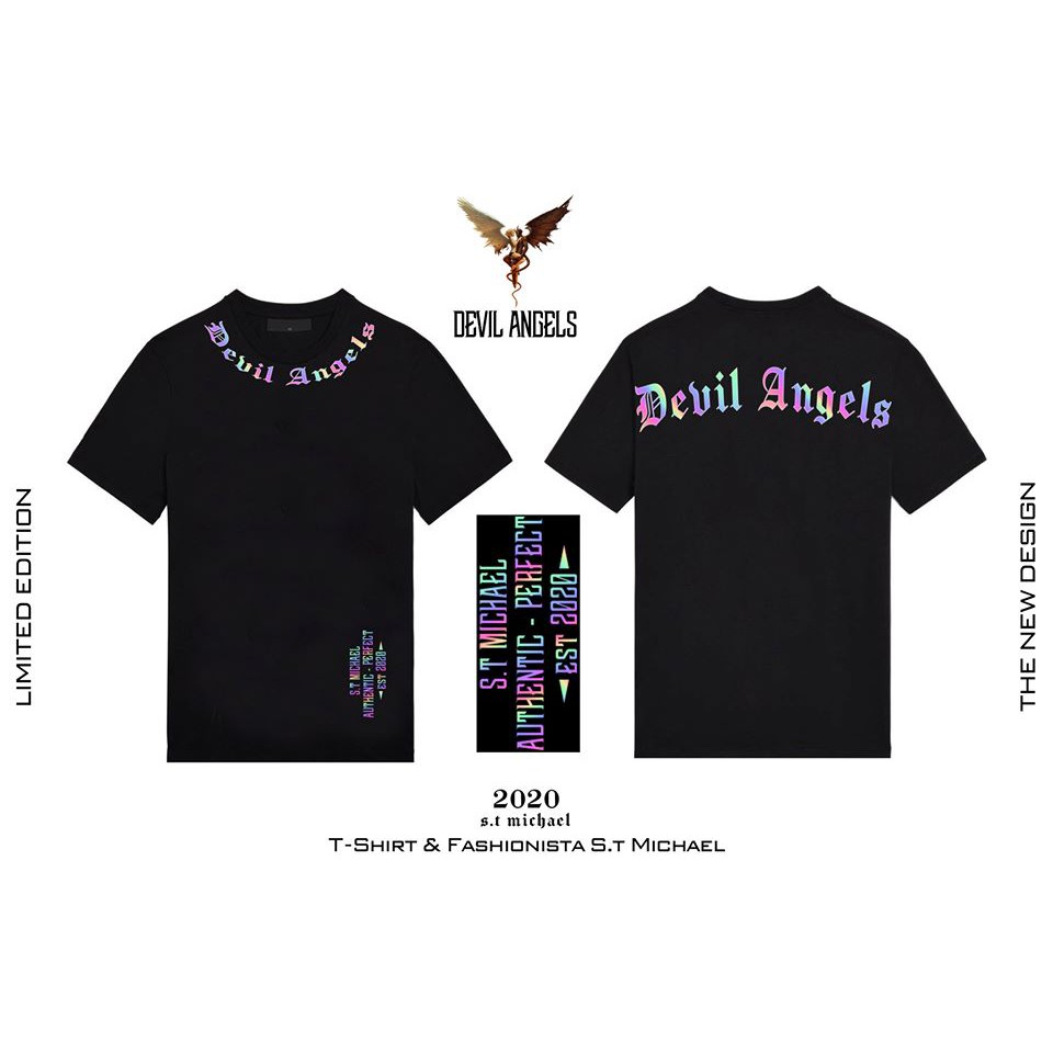 Áo Phản Quang 7 màu cao cấp T-Shirt & Fashionista S.t Michael Cổ Tròn Tay Ngắn Form Organic Cotton R