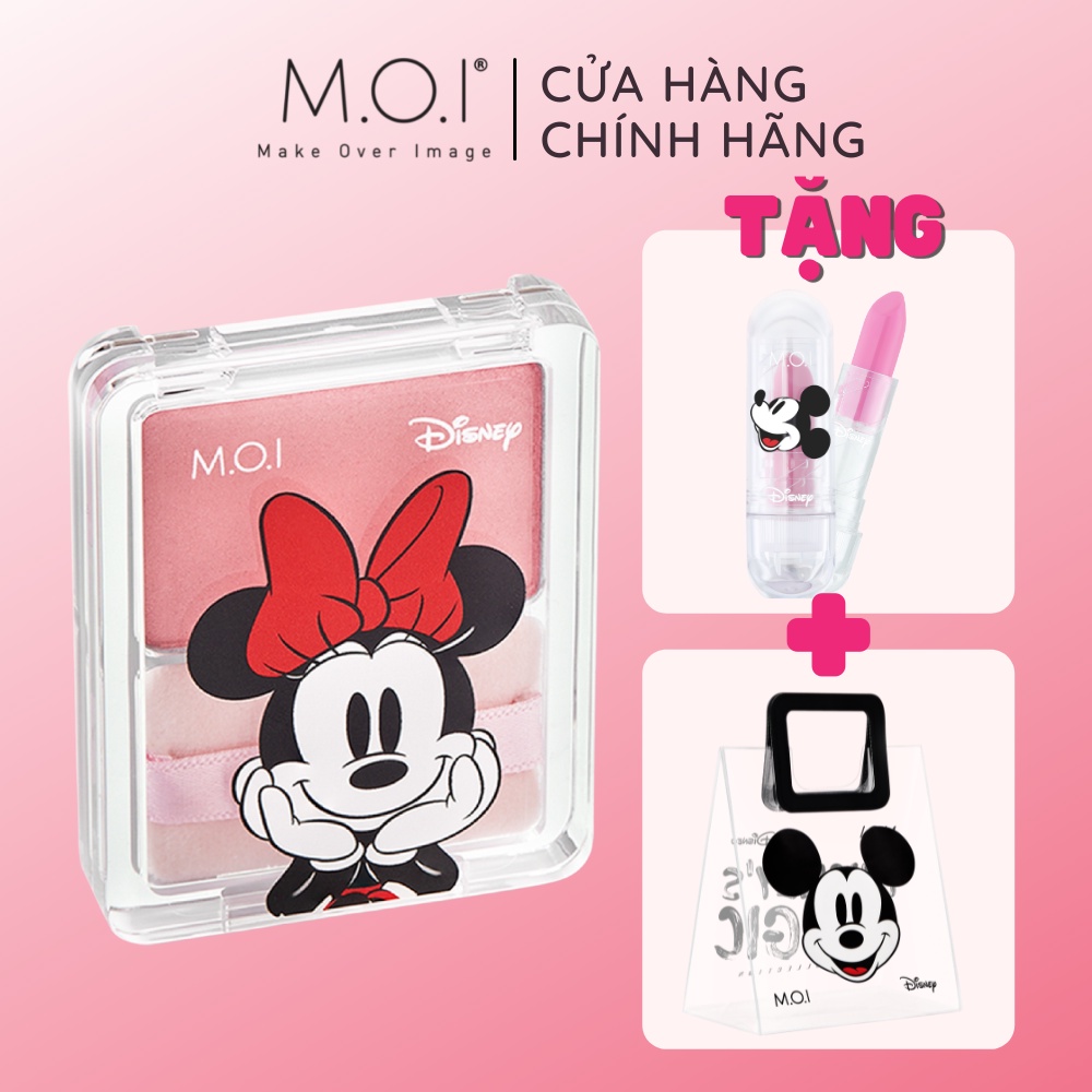 [TẶNG SON DƯỠNG &amp; TÚI MICKEY] Phấn má hồng M.O.I Cosmetics Glowing Cheeks hạt siêu mịn, bám màu và kiềm dầu 50g