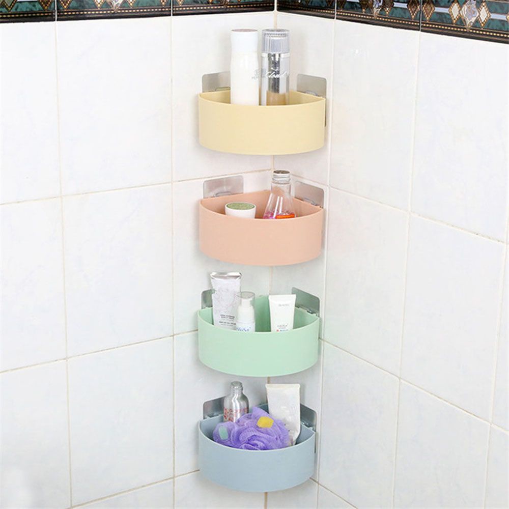 Giá Đỡ Đựng Xà Phòng Bằng Nhựa Gắn Góc Tường Không Cần Đinh Tiện Dụng Cho Phòng Tắm