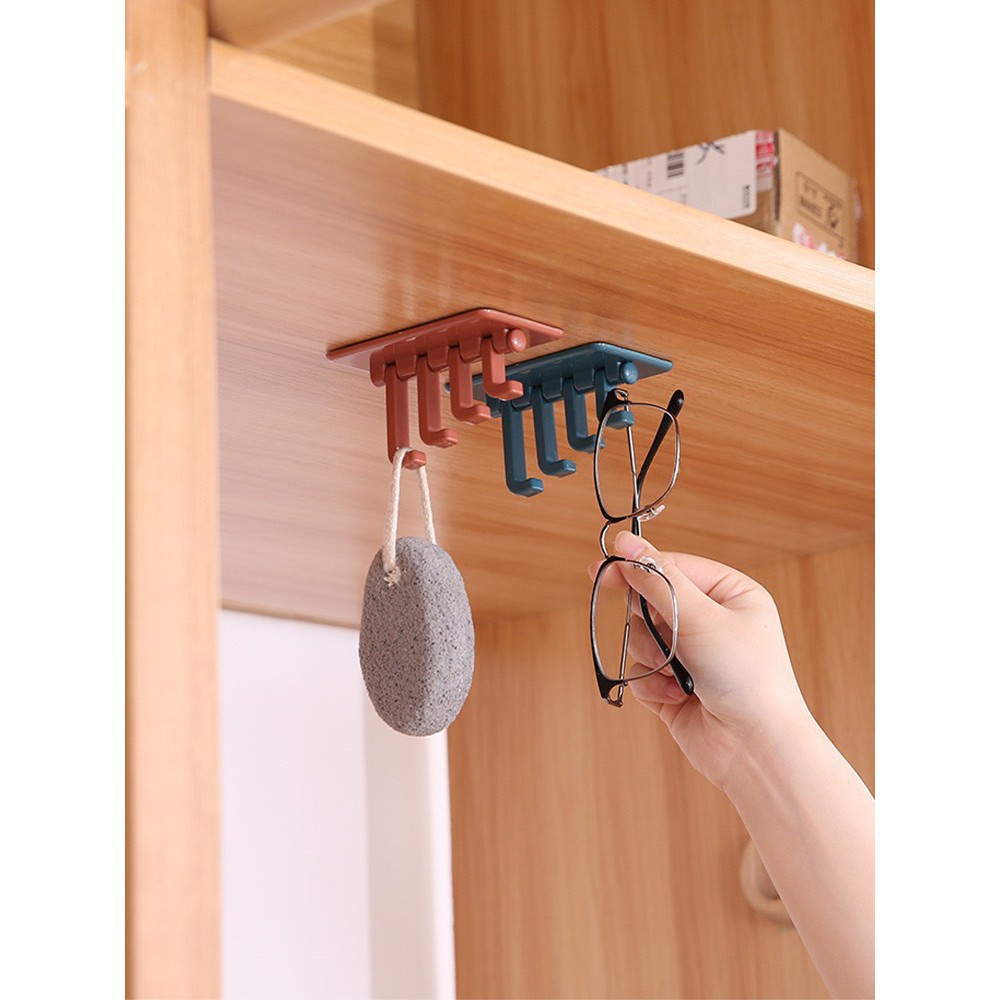Móc xoay 4 chấu treo đồ dán tường đa năng, treo chìa khóa ,vật dụng cá nhân tiện lợi 88119 KOREA STORE88