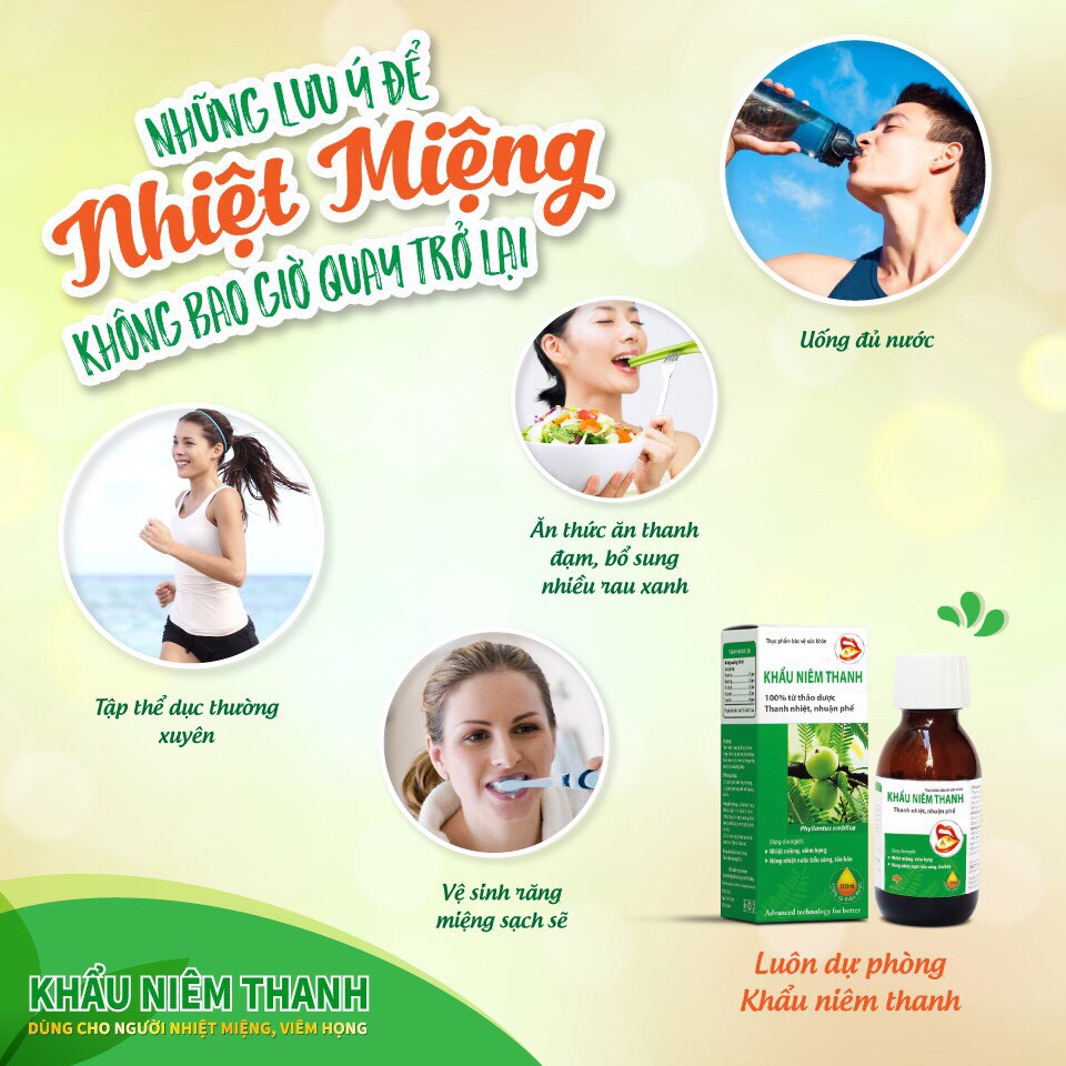 [CHÍNH HÃNG] SIRO KHẨU NIÊM THANH - HỖ TRỢ TRỊ NHIỆT MIỆNG VIÊM HỌNG HIỆU QUẢ