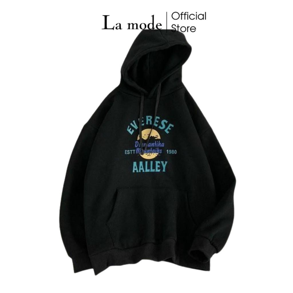 Áo Hoodie Nỉ Bông Dày Dặn Nam Nữ Unisex Form Rộng Everese Aalley - La mode