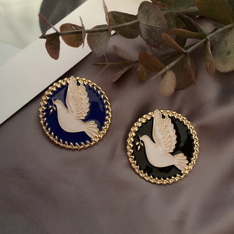 Ghim Cài Áo Kim Loại Hình Đôi Chim Bồ Câu Dễ Thương