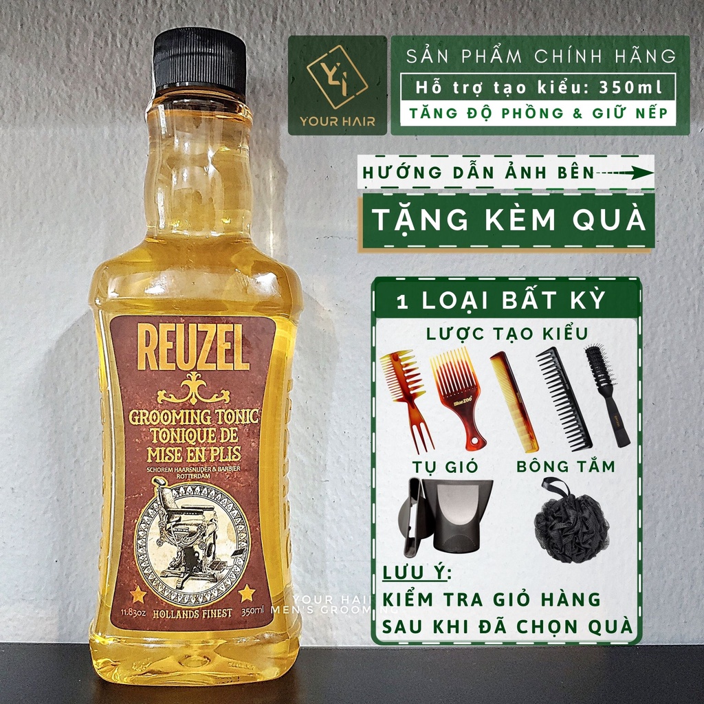 Chai dưỡng tăng độ giữ nếp cho tóc Reuzel Grooming Tonic - 350ml