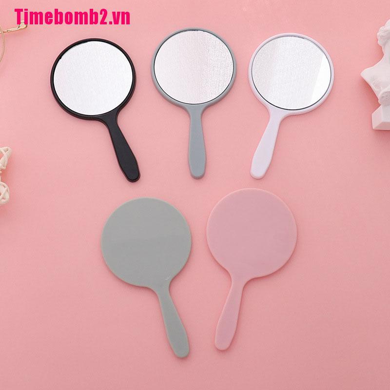 Gương Trang Điểm Cầm Tay Hình Tròn
