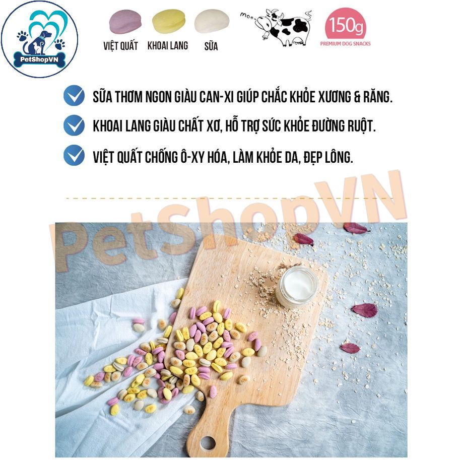 Snack Bánh Thưởng Bích Quy Hỗn Hợp Cho Chó BOWWOW Túi 220G