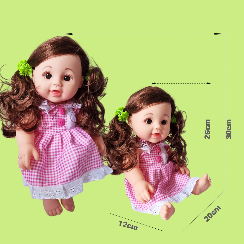 Đồ Chơi Búp Bê Cho Bé Gái Xinh Xắn Biết Khóc Biết Cười - Kèm Túi Đựng Hình Ba Lô