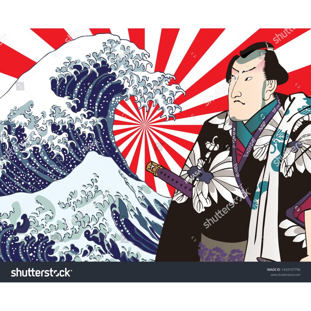 Tranh lụa 3d Quán ăn Phòng trà phong cách Nhật Bản QAPTNB-05