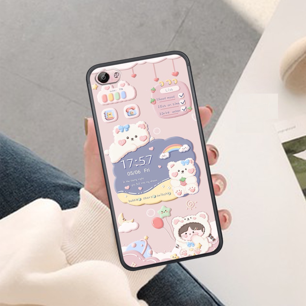 Ốp Lưng VIVO Y53 - Y55 - Y66 - Y67 - Y69 - Y71 - Y81 - Y81S - Y83  , In Hình Gấu Cute, màu sắc bắt mắt.