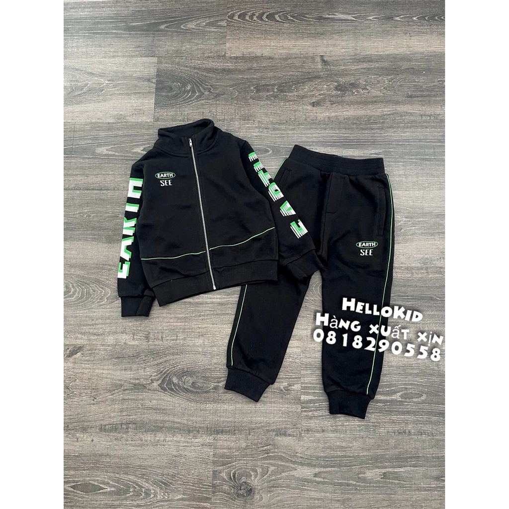 B304 - Bộ khoác nỉ da cá  earth see cho bé