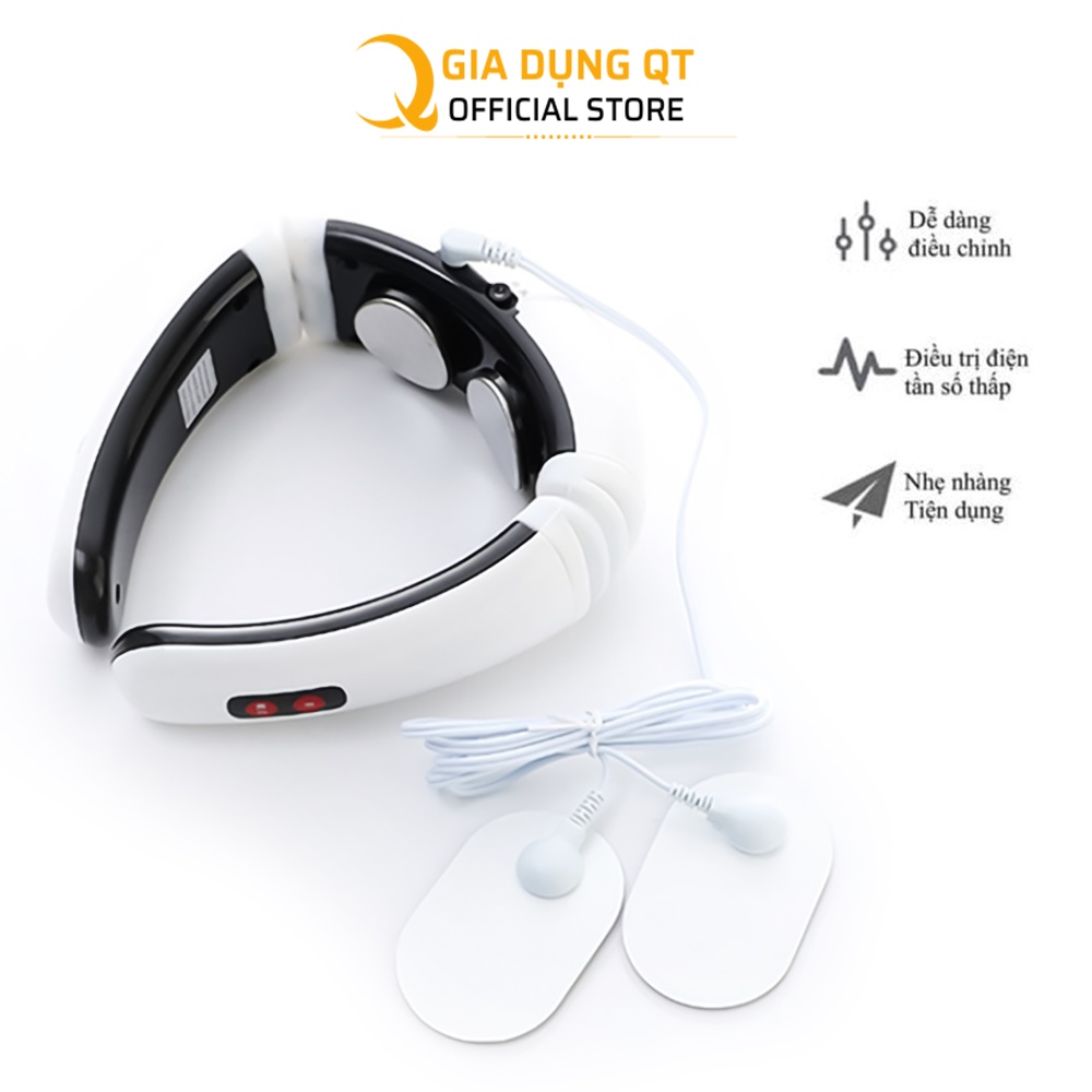 [Freeship] Máy Massage Cổ Hồng Ngoại Tích Điện, Gối Massage Cổ Hồng Ngoại Cao Cấp - Bảo Hành 12 Tháng