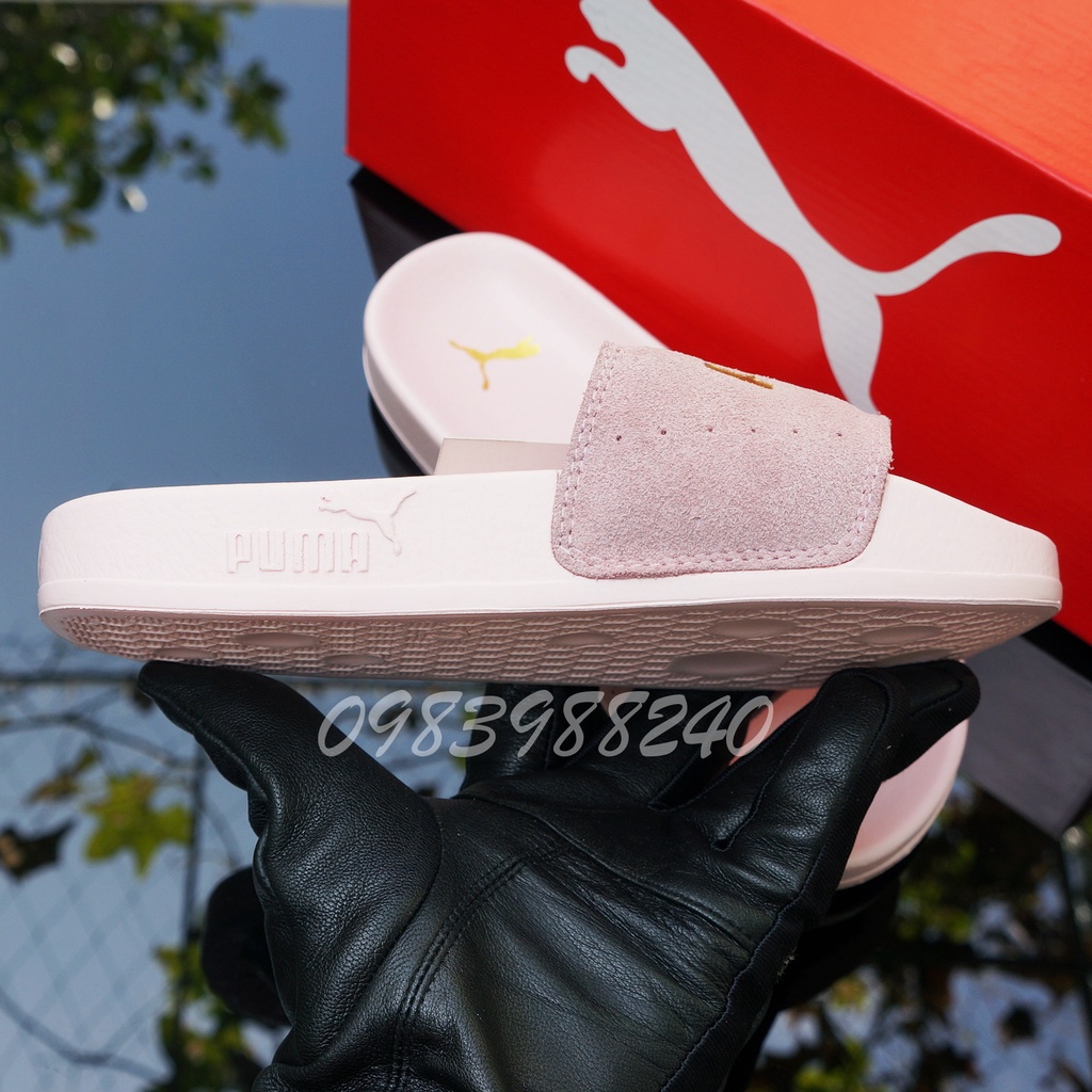 Dép Puma con báo da lộn FREE SHIP + hộp + VNXK tem tag hàng loại 1.1 đế mềm quai ngang hot trend nam nữ. BH Slippers