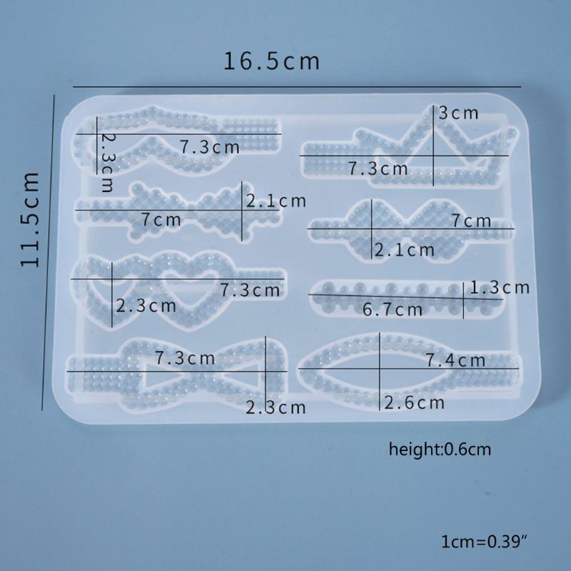 Khuôn Silicone Làm Kẹp Tóc Diy