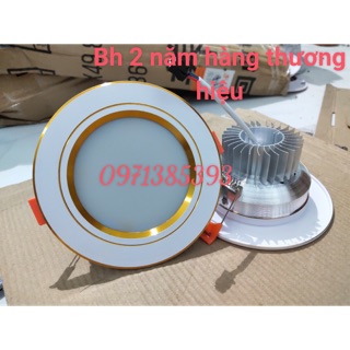 (HÀNG THƯƠNG HIỆU) ĐÈN LED ÂM TRẦN 7W 90 3 MẦU VIỀN VÀNG CHÍP LED BRIDGELUX ĐỔI MỚI 2 NĂM