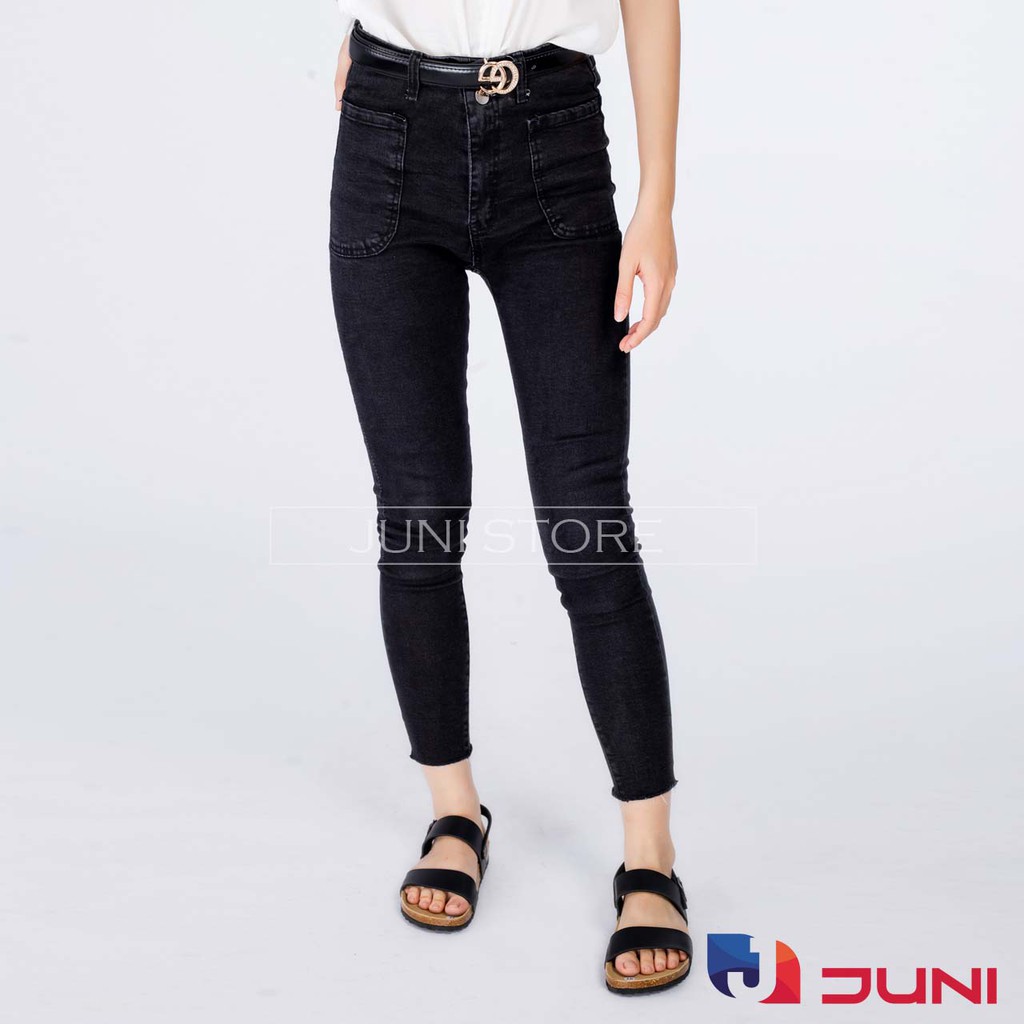 [VNXK] PU15 Đen - Dép sandal quai ngang Unisex da PU, đế trấu Bioline Birken - Xuất khẩu châu Âu - Juni Stor