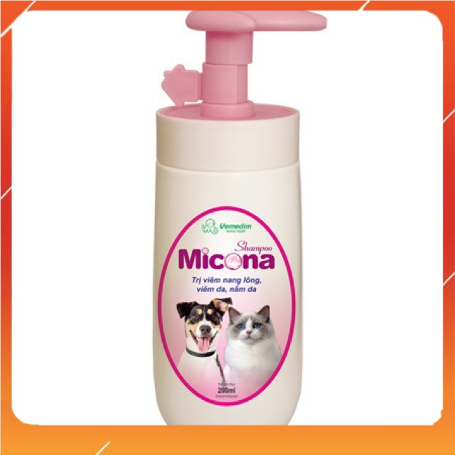 Sữa Tắm Đặc Trị Viêm Nang Lông Viêm Da Nấm Da Cho Chó Mèo Micona Vemedim 200ml -Epet