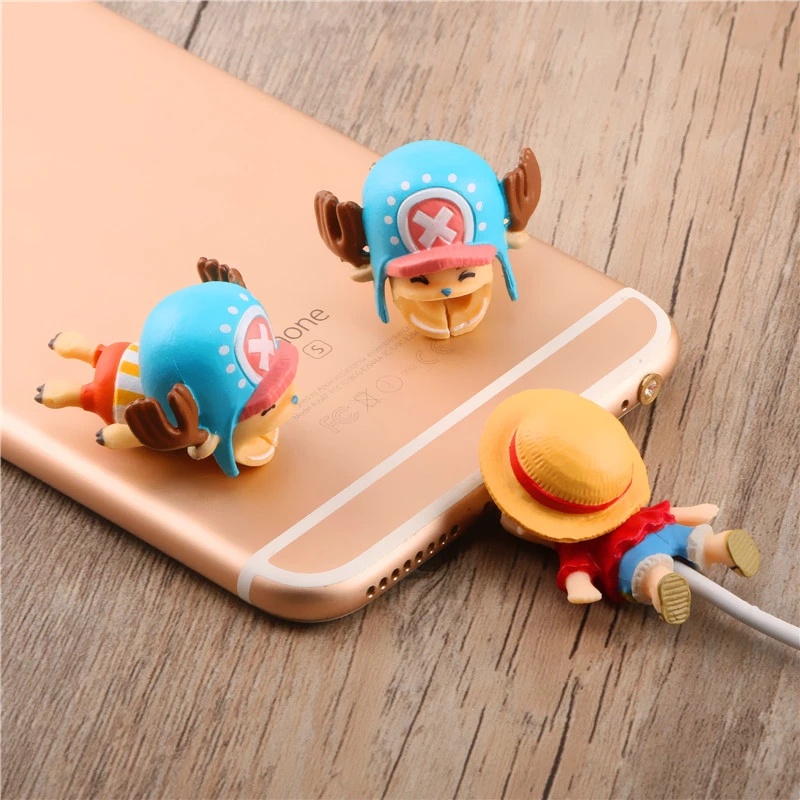 Phụ Kiện Bảo Vệ Đầu Dây Cáp Sạc Chống Gãy Họa Tiết Hoạt Hình ONE PIECE Dễ Thương