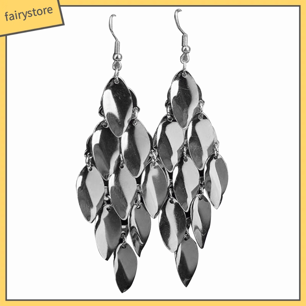 Hoa Tai Dáng Dài Mặt Hình Giọt Nước Cho Nữ