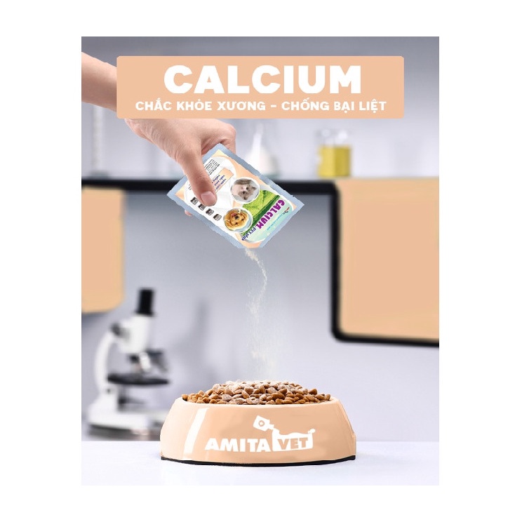 Bổ xung Canxi cho chó mèo CALCIUM vị phomai giúp chắm sóc thú cưng chắc khỏe phát triển xương