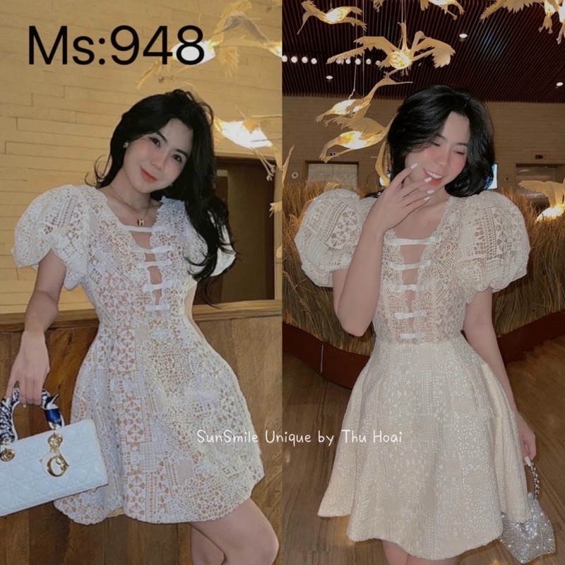 Váy Ren 5 Nơ Ngực