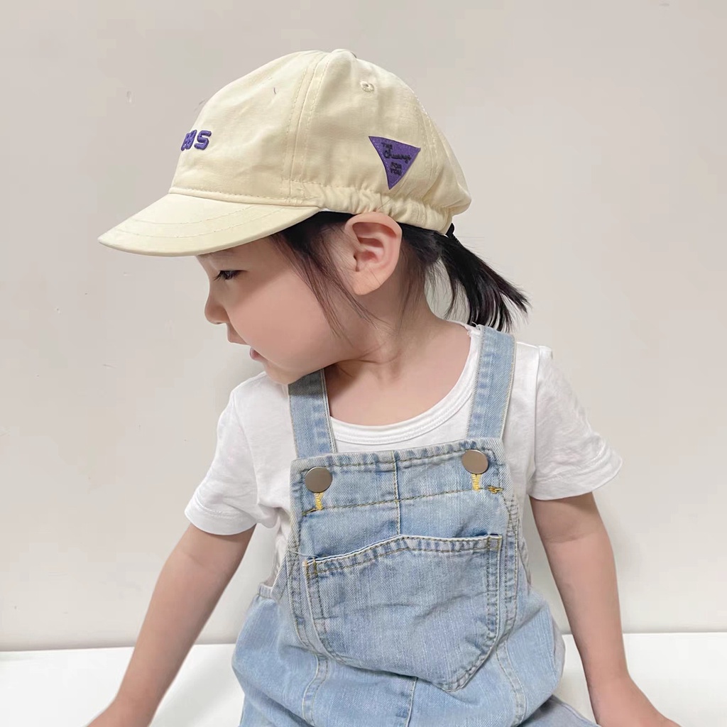 Mũ lưỡi trai thêu chữ đơn giản thời trang cho mẹ và bé