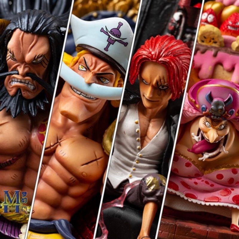 (Sẵn VN) Mô hình One Piece Tứ Hoàng Kaido , Shanks , Big mom , Râu trắng ngồi ghế cao 26cm - One Piece - Truy tìm kho bá