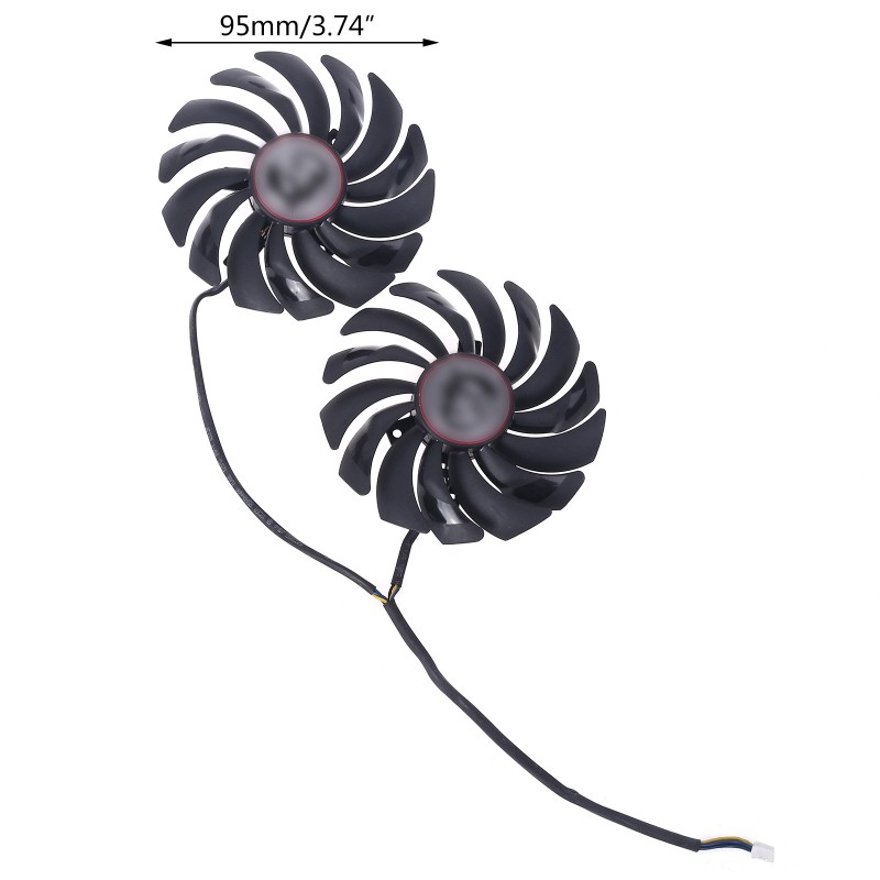 Set 2 quạt tản nhiệt đồ họa Pld10010S12Hh Pld10010S12Hh 4pin cho Msi Cedon R9 Rx470 480 570 580 Gtx1080Ti 1080 1070 1060
