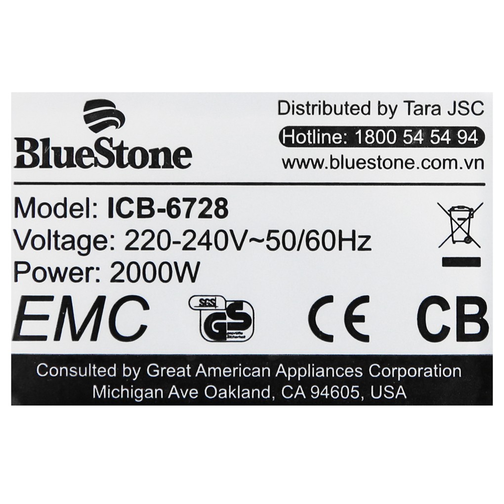 Bếp từ đơn BlueStone ICB-6728