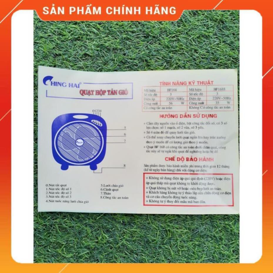 [FreeShip] Quạt tản gió, quạt hộp CHINGHAI BF168, cánh 350mm, Hàng chính hãng - Bảo hành 12 tháng BM