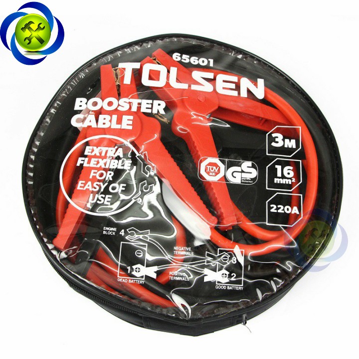 Dây nối điện bình Acquy Tolsen 65601 chiều dài 3 mét
