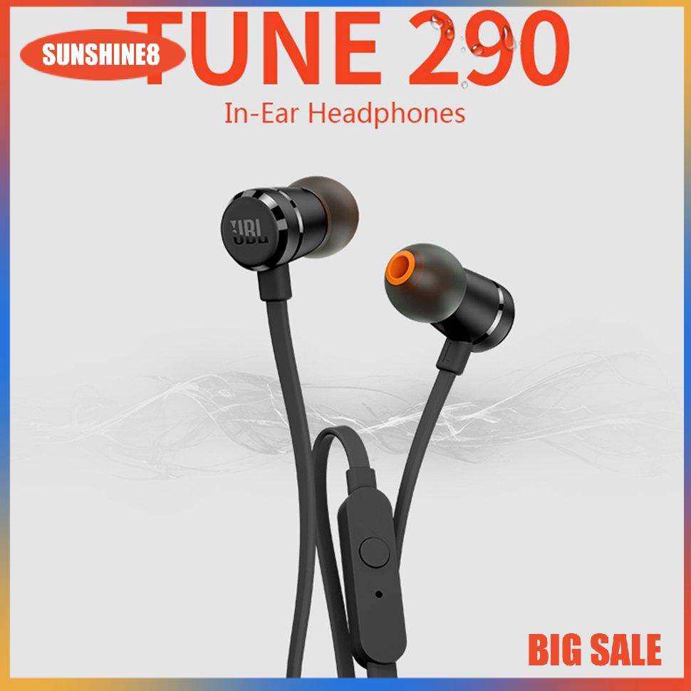 【SUN】JBL T290 In-ear Gaming Sports Music Earphones Wired Stereo Earphones