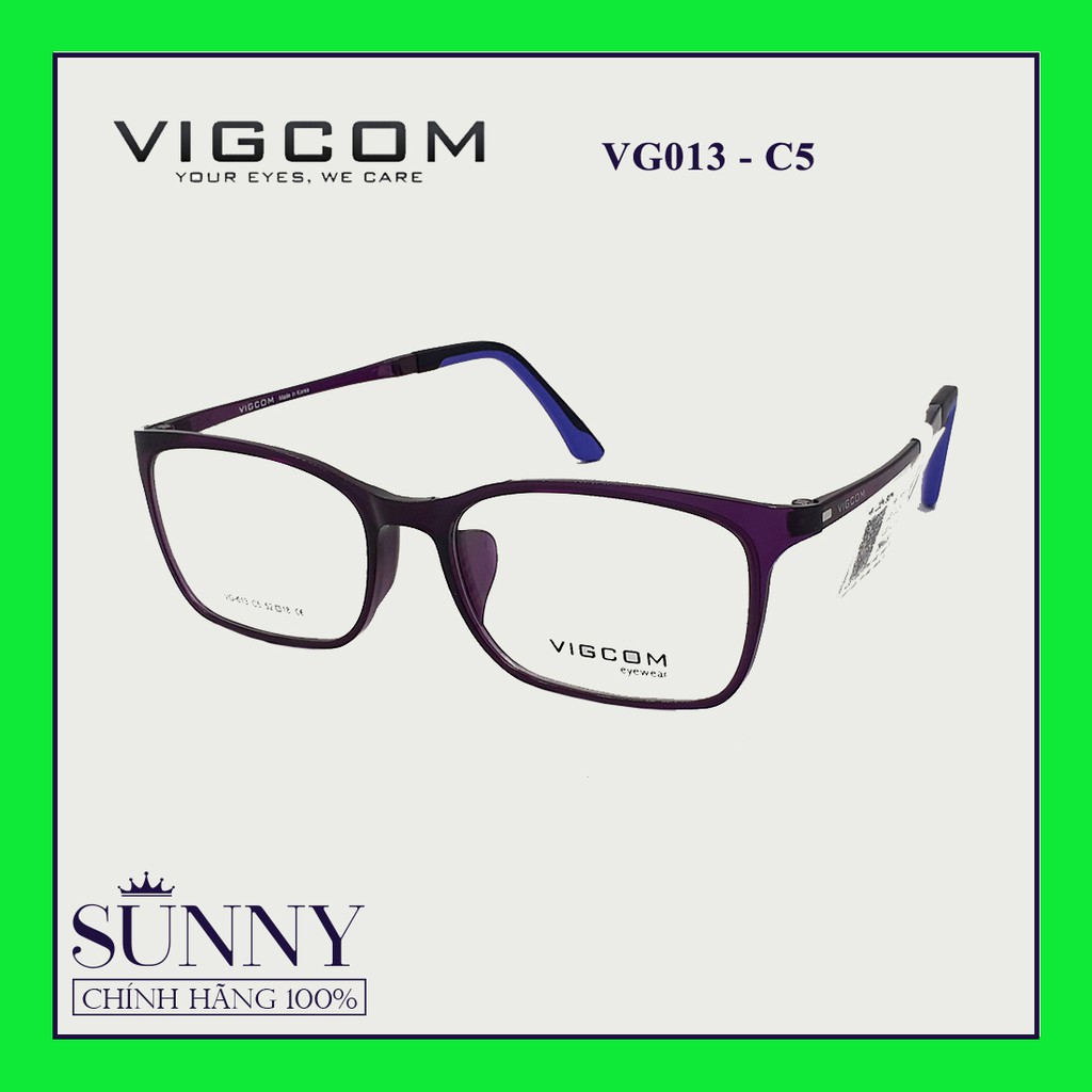 Gọng kính thời trang Vigcom VG013 chính hãng, thiết kế dễ đeo bảo vệ mắt