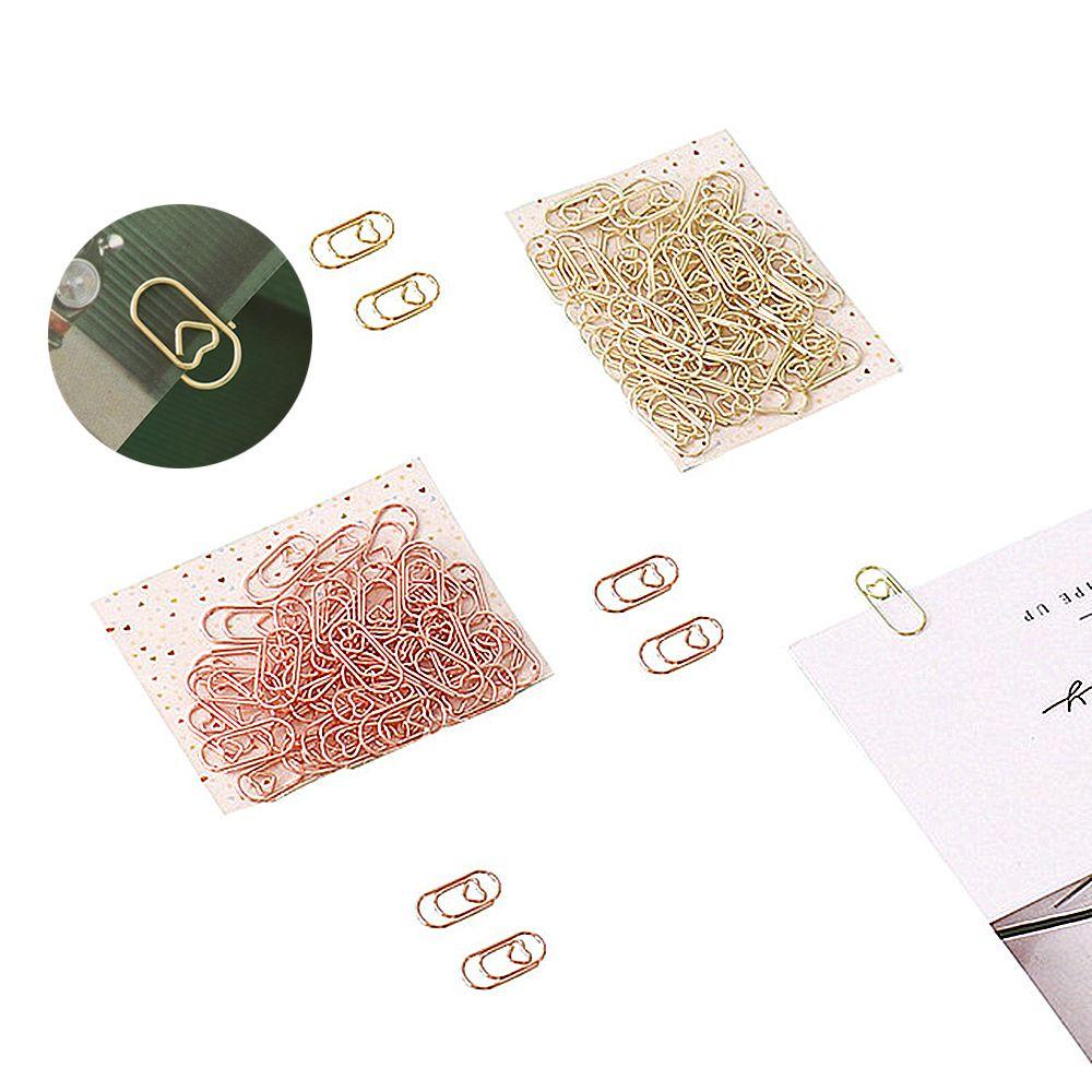 Set 50 Kẹp Giấy Đánh Dấu Trang Sách Tiện Dụng|Phụ Kiện Trang Trí Hình Trái Tim Dễ Thương
