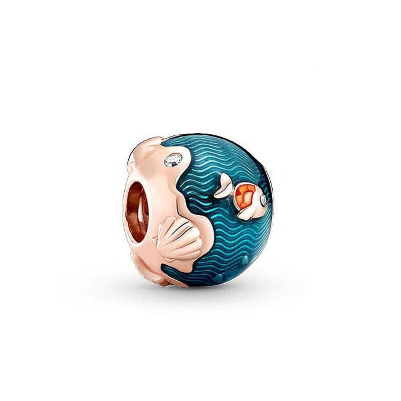 Hạt Charm Mạ Bạc S925 Hình Động Vật Biển Mùa Hè