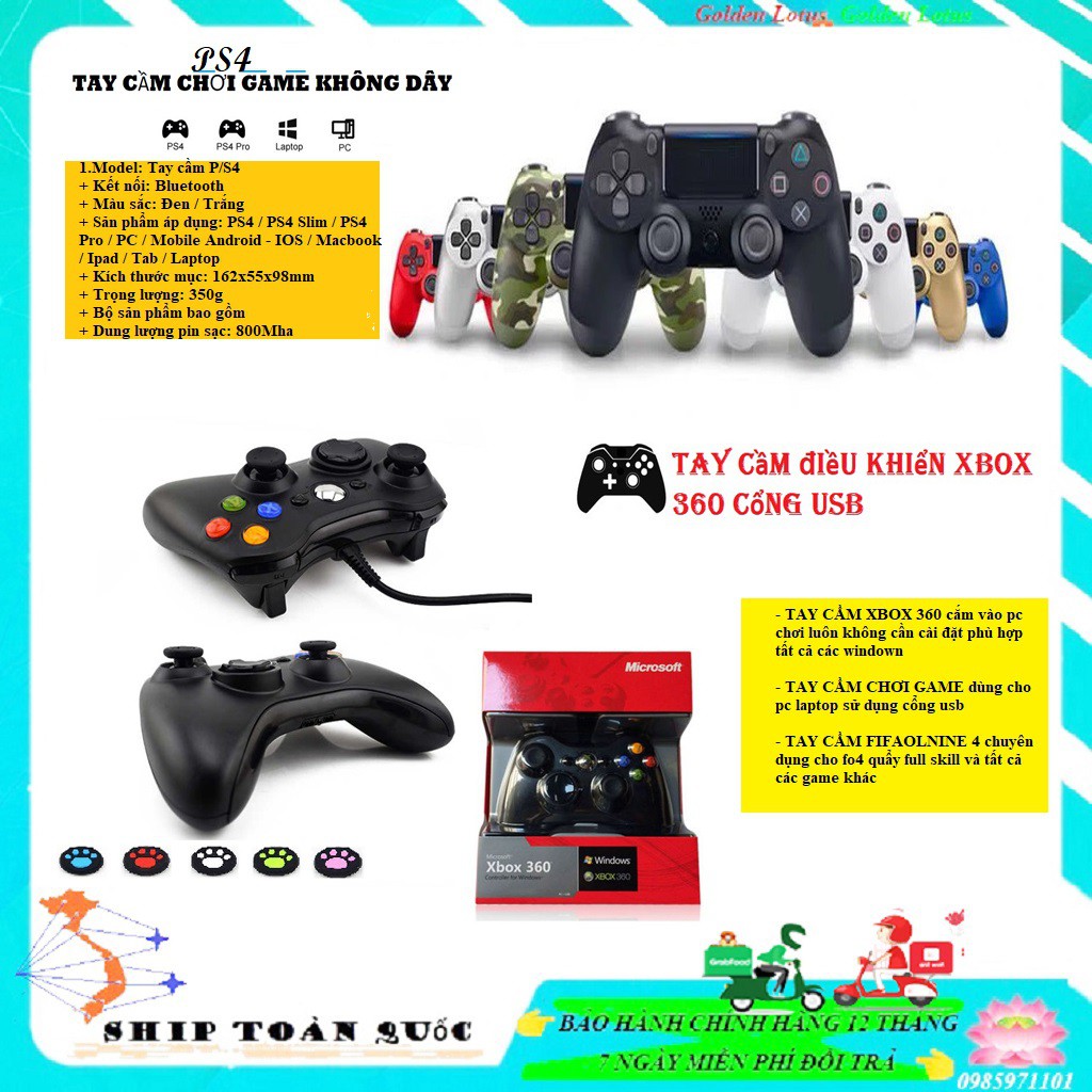 Tay cầm xbox 360 usb có dây - chơi game FIFA ,Need for Speed.... kết nối PC, Điện Thoại, Laptop