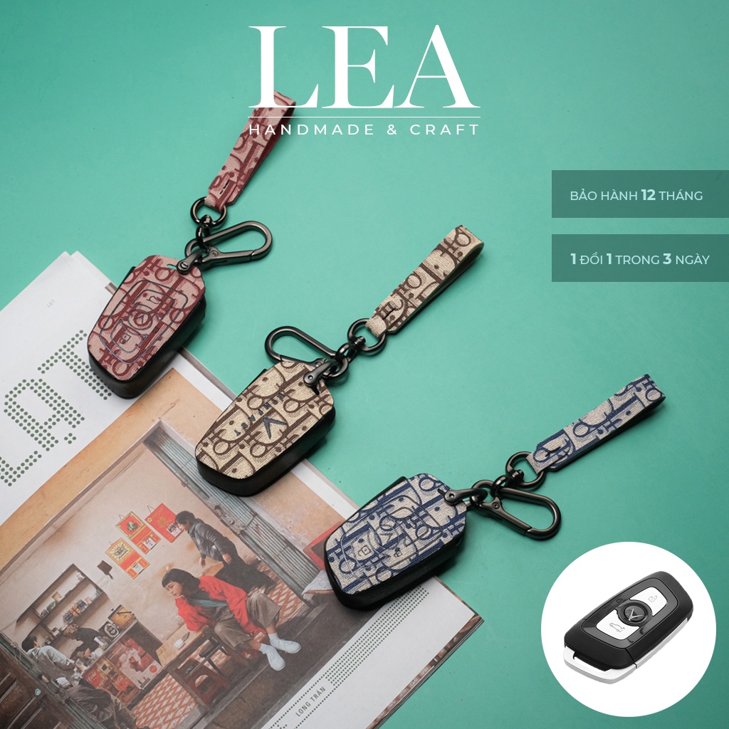 Ốp da bảo vệ chìa khoá Vinfast Lux A Lux SA handmade có tay cầm VLV CD