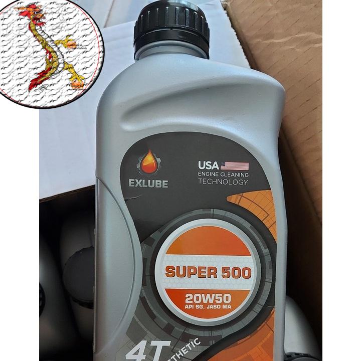 [Giá hủy diệt] Nhớt xe máy EX.LUBE HI PERF 4T 500 20W50 , Nhớt EX.LUBE-TOTAL 4T 500 20W50 chai cho xe số-DauNhot_PhuGia