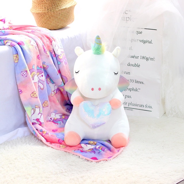 Gấu bông hình Unicon ngồi siêu dễ thương