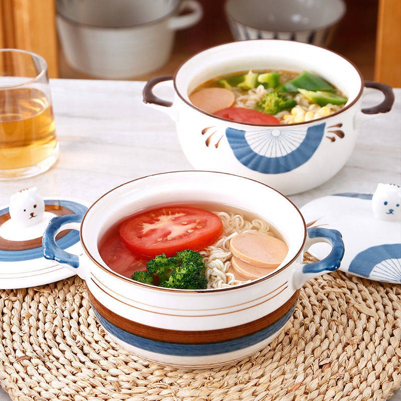 Bát Đựng Cơm, Cháo, Súp, Bát Úp Mỳ, Bún, Phở - Hình Hoa Đáng Yêu Có Nắp