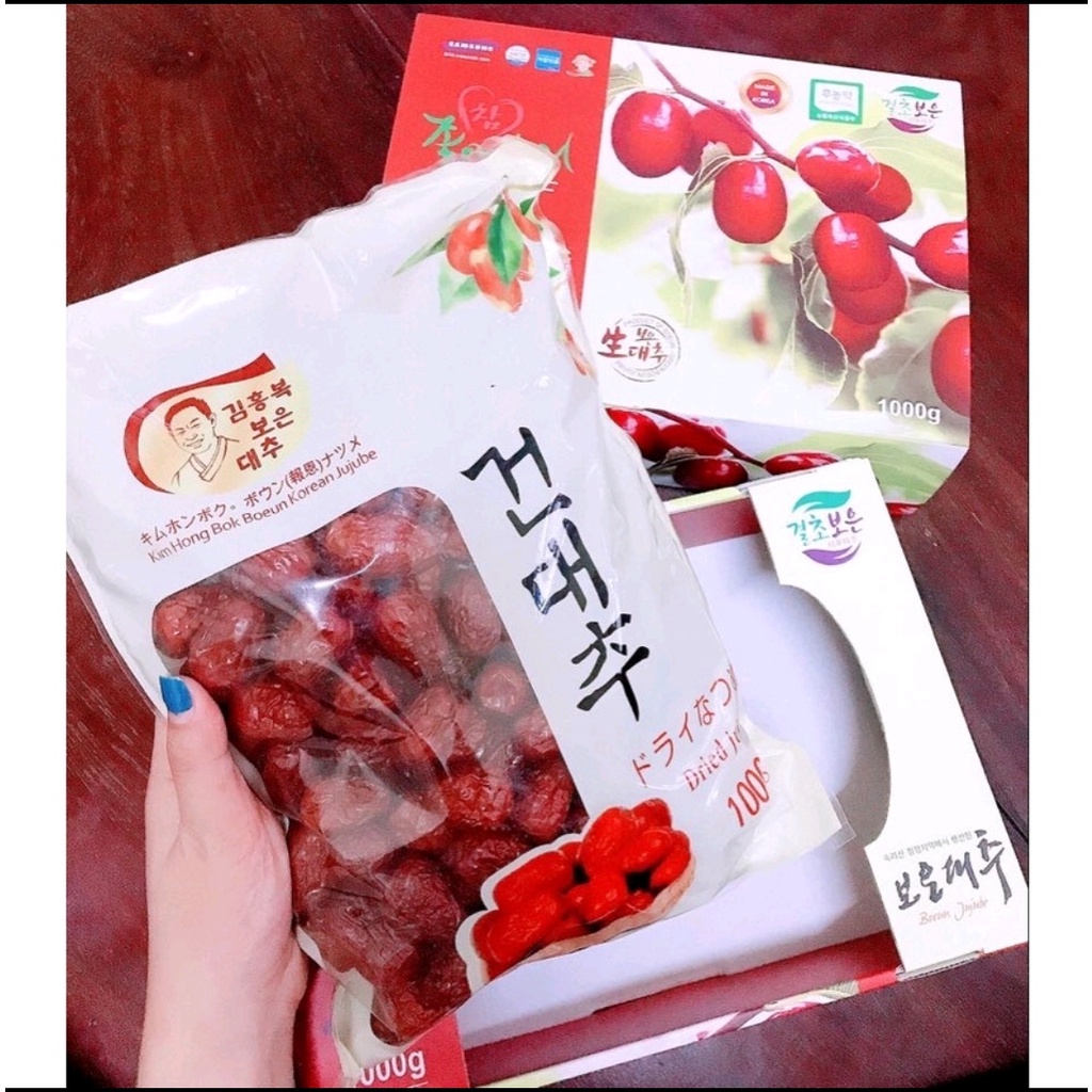 [ Tặng Kèm Túi ]Táo Đỏ Hàn Quốc Sấy Khô Loại 1, Giải Nhiệt , Tốt Cho Sức Khỏe