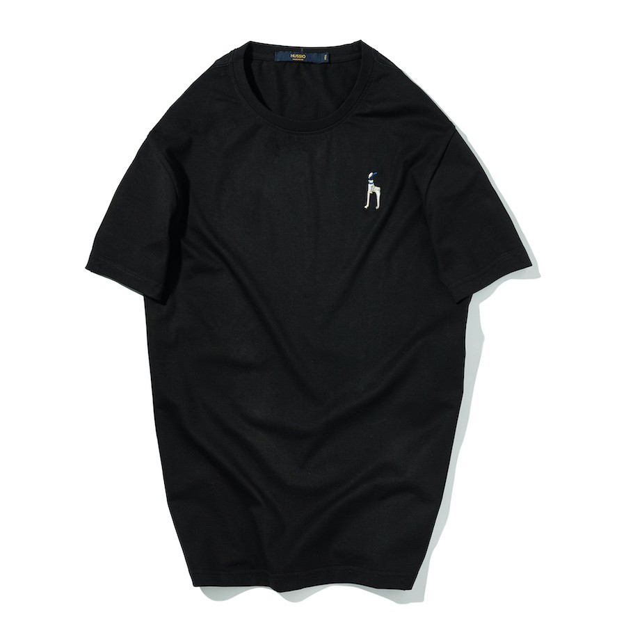 Áo thun nam trơn HUSSIO cotton co giãn dáng suông