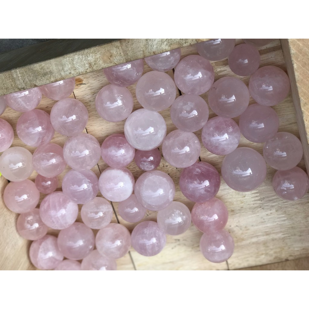 Bi cầu đá thach anh hồng tư nhiên | BigBuy360 - bigbuy360.vn