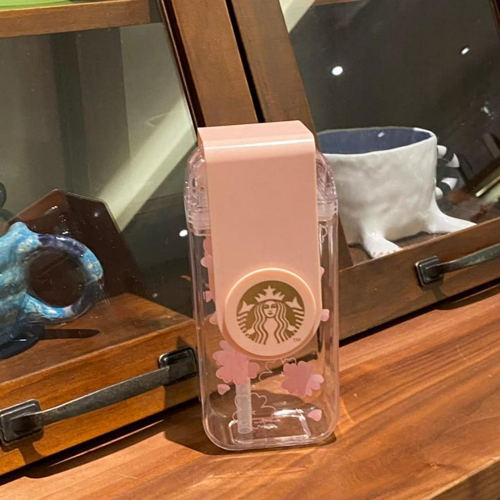 Bình nước starbucks nhựa phiên bản hoa anh đào