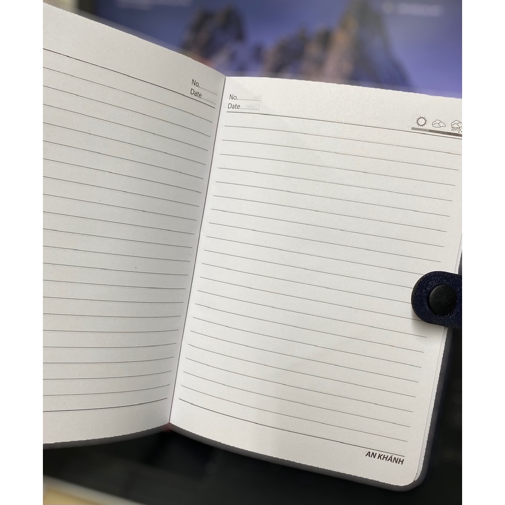 Sổ Da DIARY - Sổ Cúc AK - 7 Ghi Chép Tài Liệu - Sổ Da Mềm Dày Dặn 200 Trang