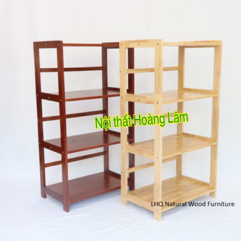 Kệ vi sóng 4 tầng gỗ cao su tự nhiên