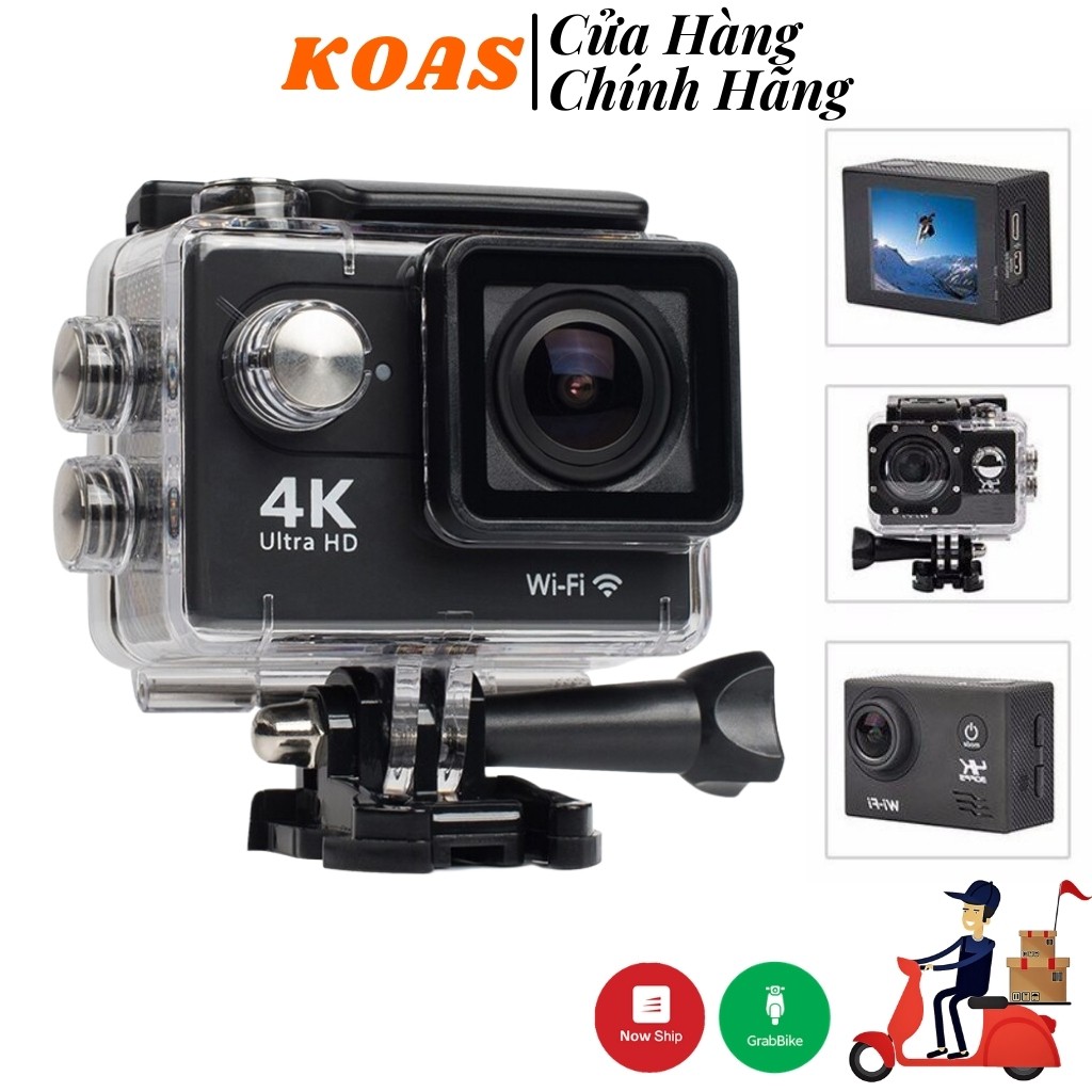 Camera Hành Trình 4K Ultra HD Dành Cho Phượt Thể Thao, Chống Nước, Chống Rung Lấy Nét Tự Động