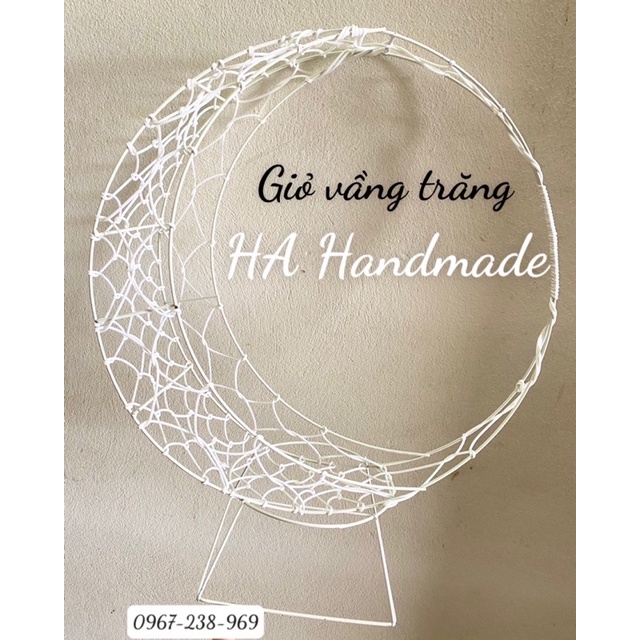 Giỏ cắm hoa, giỏ vầng Trăng đẹp, cắm hoa tươi,hoa giả quà tặng