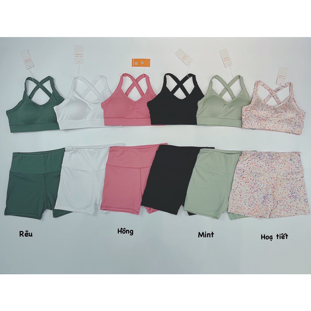 Set ngắn thể thao dây chéo siêu tôn dáng