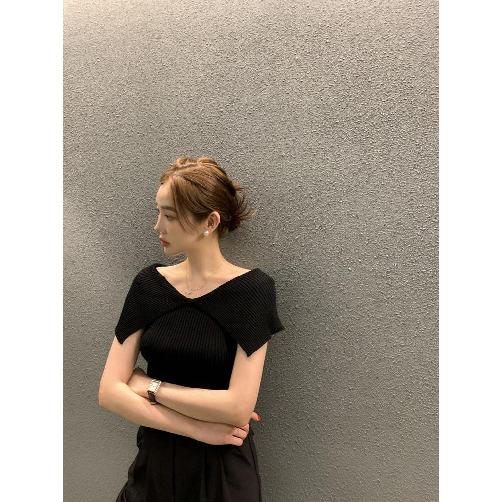 Áo sweater Peppermint dáng ôm hở vai thời trang Hàn Quốc cho nữ 54651